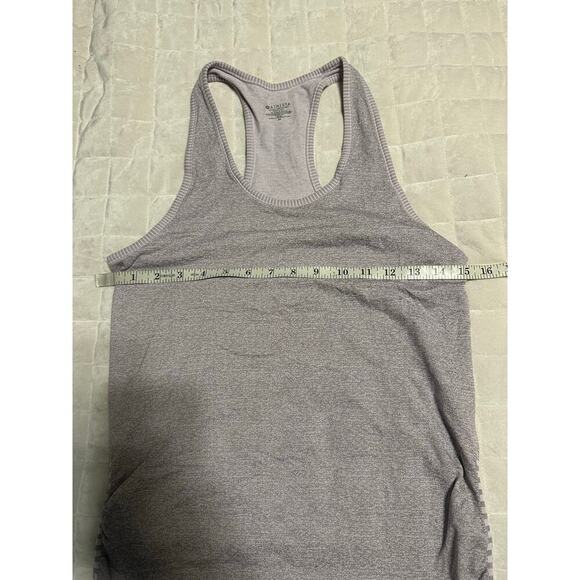 Athleta Tank Top Ruched Sides Size Medium Active Athleisure Yoga Running Purple - Picture 6 of 6